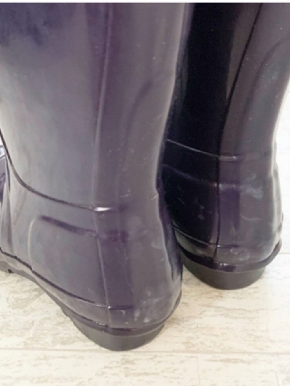 Hunter Original Tall Gloss Rain Boots Purple Aubergine Women’s EU 35/36 - Picture 4 of 7